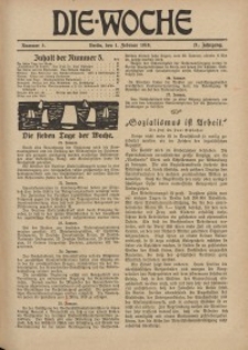 Die Woche : Moderne illustrierte Zeitschrift, 21. Jahrgang, 1. Februar 1919, Nr 5