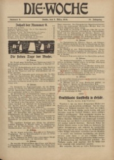 Die Woche : Moderne illustrierte Zeitschrift, 21. Jahrgang, 1. März 1919, Nr 9
