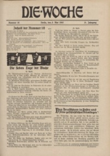 Die Woche : Moderne illustrierte Zeitschrift, 21. Jahrgang, 3. Mai 1919, Nr 18