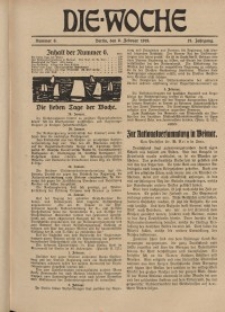 Die Woche : Moderne illustrierte Zeitschrift, 21. Jahrgang, 8. Februar 1919, Nr 6