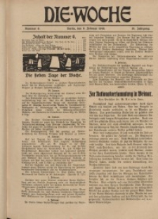 Die Woche : Moderne illustrierte Zeitschrift, 21. Jahrgang, 8. Februar 1919, Nr 6