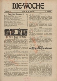 Die Woche : Moderne illustrierte Zeitschrift, 21. Jahrgang, 10. Mai 1919, Nr 19