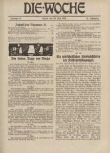 Die Woche : Moderne illustrierte Zeitschrift, 21. Jahrgang, 24. Mai 1919, Nr 21