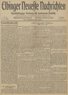 Elbinger Neueste Nachrichten, Nr. 8 Freitag 9 Januar 1914 66. Jahrgang