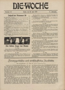 Die Woche : Moderne illustrierte Zeitschrift, 21. Jahrgang, 28. Juni 1919, Nr 26