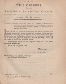Gesetz-Sammlung für die Königlichen Preussischen Staaten, 26. Februar, 1866, nr. 5.