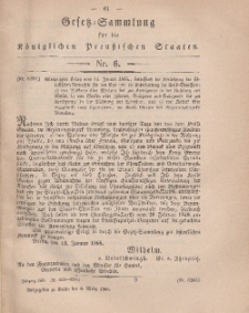 Gesetz-Sammlung für die Königlichen Preussischen Staaten, 6. März, 1866, nr. 6.
