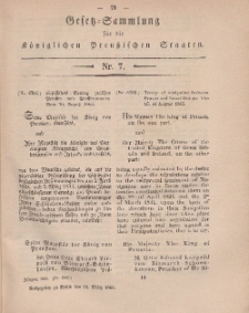 Gesetz-Sammlung für die Königlichen Preussischen Staaten, 10. März, 1866, nr. 7.