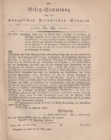 Gesetz-Sammlung für die Königlichen Preussischen Staaten, 31. März, 1866, nr. 10.