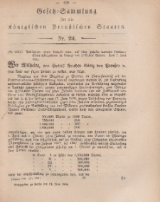 Gesetz-Sammlung für die Königlichen Preussischen Staaten, 12. Juni, 1866, nr. 24.