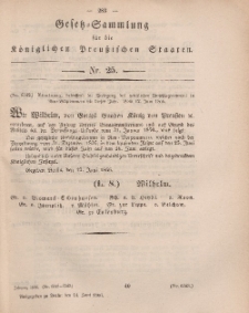 Gesetz-Sammlung für die Königlichen Preussischen Staaten, 14. Juni, 1866, nr. 25.