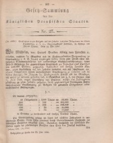 Gesetz-Sammlung für die Königlichen Preussischen Staaten, 22. Juni, 1866, nr. 27.