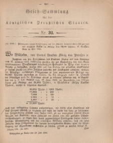 Gesetz-Sammlung für die Königlichen Preussischen Staaten, 10. Juli, 1866, nr. 32.