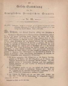 Gesetz-Sammlung für die Königlichen Preussischen Staaten, 20. Juli, 1866, nr. 35.