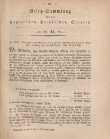 Gesetz-Sammlung für die Königlichen Preussischen Staaten, 1. September, 1866, nr. 44.