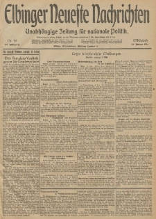 Elbinger Neueste Nachrichten, Nr. 13 Mittwoch 14 Januar 1914 66. Jahrgang
