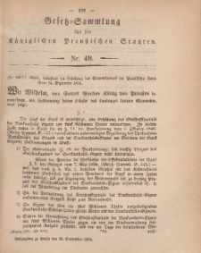 Gesetz-Sammlung für die Königlichen Preussischen Staaten, 28. September, 1866, nr. 49.