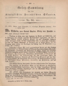 Gesetz-Sammlung für die Königlichen Preussischen Staaten, 29. September, 1866, nr. 50.
