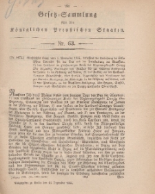 Gesetz-Sammlung für die Königlichen Preussischen Staaten, 13. Dezember, 1866, nr. 63.