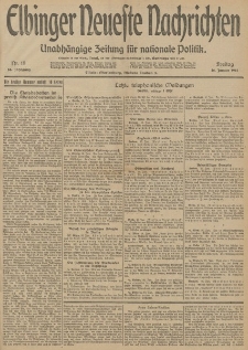 Elbinger Neueste Nachrichten, Nr. 15 Freitag 16 Januar 1914 66. Jahrgang