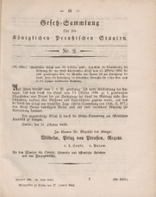 Gesetz-Sammlung für die Königlichen Preussischen Staaten, 27. Januar, 1860, nr. 2.