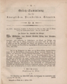 Gesetz-Sammlung für die Königlichen Preussischen Staaten, 1. Februar, 1860, nr. 3