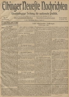 Elbinger Neueste Nachrichten, Nr. 16 Sonnabend 17 Januar 1914 66. Jahrgang