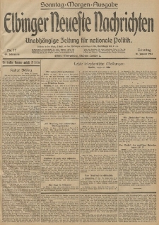 Elbinger Neueste Nachrichten, Nr. 17 Sonntag 18 Januar 1914 66. Jahrgang