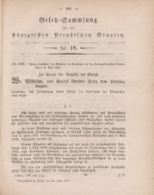 Gesetz-Sammlung für die Königlichen Preussischen Staaten, 20. Juni, 1860, nr. 18