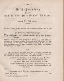 Gesetz-Sammlung für die Königlichen Preussischen Staaten, 24. Juli, 1860, nr. 24
