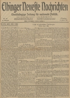 Elbinger Neueste Nachrichten, Nr. 18 Montag 19 Januar 1914 66. Jahrgang