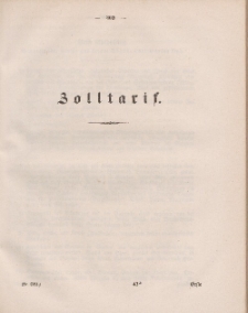 Gesetz-Sammlung für die Königlichen Preussischen Staaten (Zolltarif), 1860