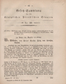 Gesetz-Sammlung für die Königlichen Preussischen Staaten, 25. September, 1860, nr. 29