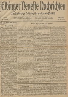 Elbinger Neueste Nachrichten, Nr. 19 Dienstag 20 Januar 1914 66. Jahrgang