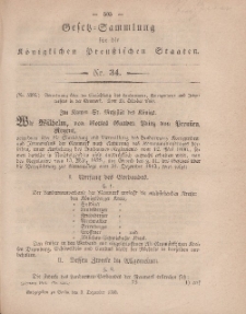 Gesetz-Sammlung für die Königlichen Preussischen Staaten, 3. Dezember, 1860, nr. 34