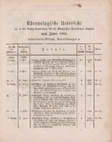Gesetz-Sammlung für die Königlichen Preussischen Staaten (Chronologische Uebersicht), 1860