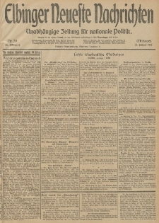Elbinger Neueste Nachrichten, Nr. 20 Mittwoch 21 Januar 1914 66. Jahrgang