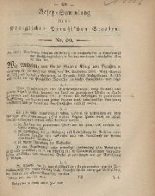 Gesetz-Sammlung für die Königlichen Preussischen Staaten, 8. Juni, 1867, nr.50.