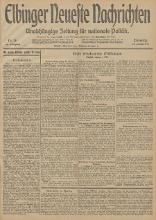 Elbinger Neueste Nachrichten, Nr. 26 Dienstag 27 Januar 1914 66. Jahrgang