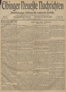 Elbinger Neueste Nachrichten, Nr. 27 Mittwoch 28 Januar 1914 66. Jahrgang