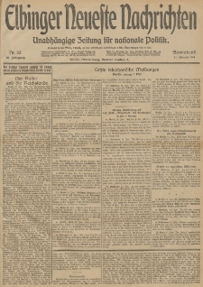 Elbinger Neueste Nachrichten, Nr. 30 Sonnabend 31 Januar 1914 66. Jahrgang
