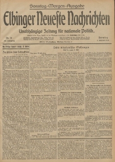 Elbinger Neueste Nachrichten, Nr. 31 Sonntag 1 Februar 1914 66. Jahrgang