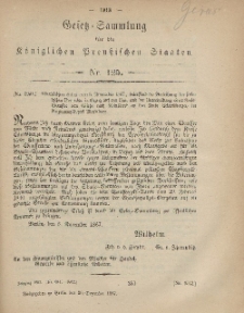 Gesetz-Sammlung für die Königlichen Preussischen Staaten, 20. Dezember, 1867, nr.125.