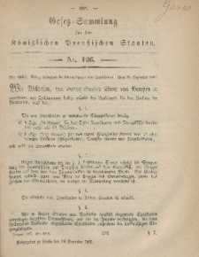 Gesetz-Sammlung für die Königlichen Preussischen Staaten, 24. Dezember, 1867, nr.126.