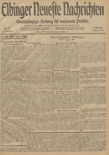 Elbinger Neueste Nachrichten, Nr. 34 Mittwoch 4 Februar 1914 66. Jahrgang