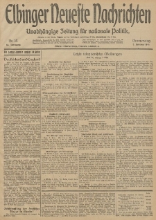 Elbinger Neueste Nachrichten, Nr. 35 Donnerstag 5 Februar 1914 66. Jahrgang
