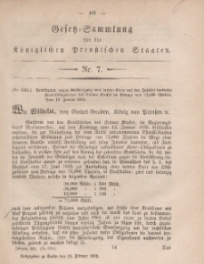 Gesetz-Sammlung für die Königlichen Preussischen Staaten, 19. Februar, 1861, nr. 7.