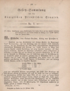 Gesetz-Sammlung für die Königlichen Preussischen Staaten, 19. Februar, 1861, nr. 7.