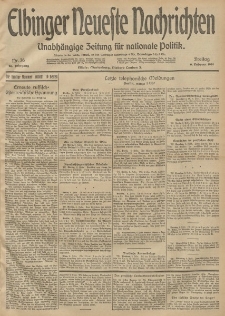 Elbinger Neueste Nachrichten, Nr. 36 Freitag 6 Februar 1914 66. Jahrgang