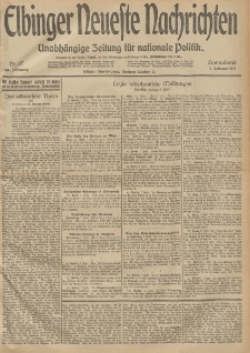 Elbinger Neueste Nachrichten, Nr. 37 Sonnabend 7 Februar 1914 66. Jahrgang